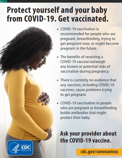 Protect yourself and your baby from COVID-19. Get Vaccinated.